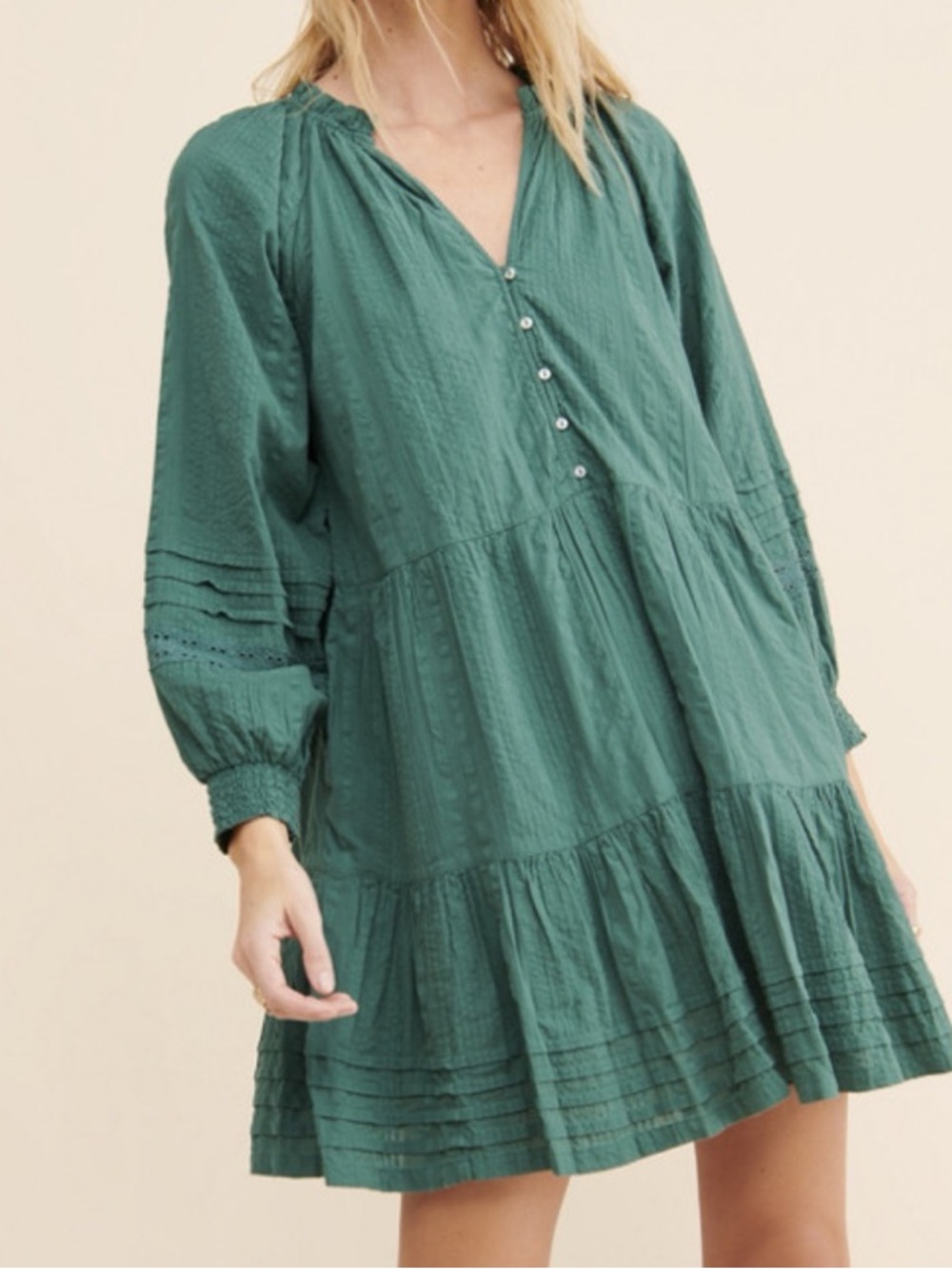 Anthropologie Carrie Tiered Tunic Dress | 100% Cotton | Size M